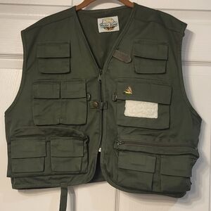 White River Green Fly Fishing Vest Size Large